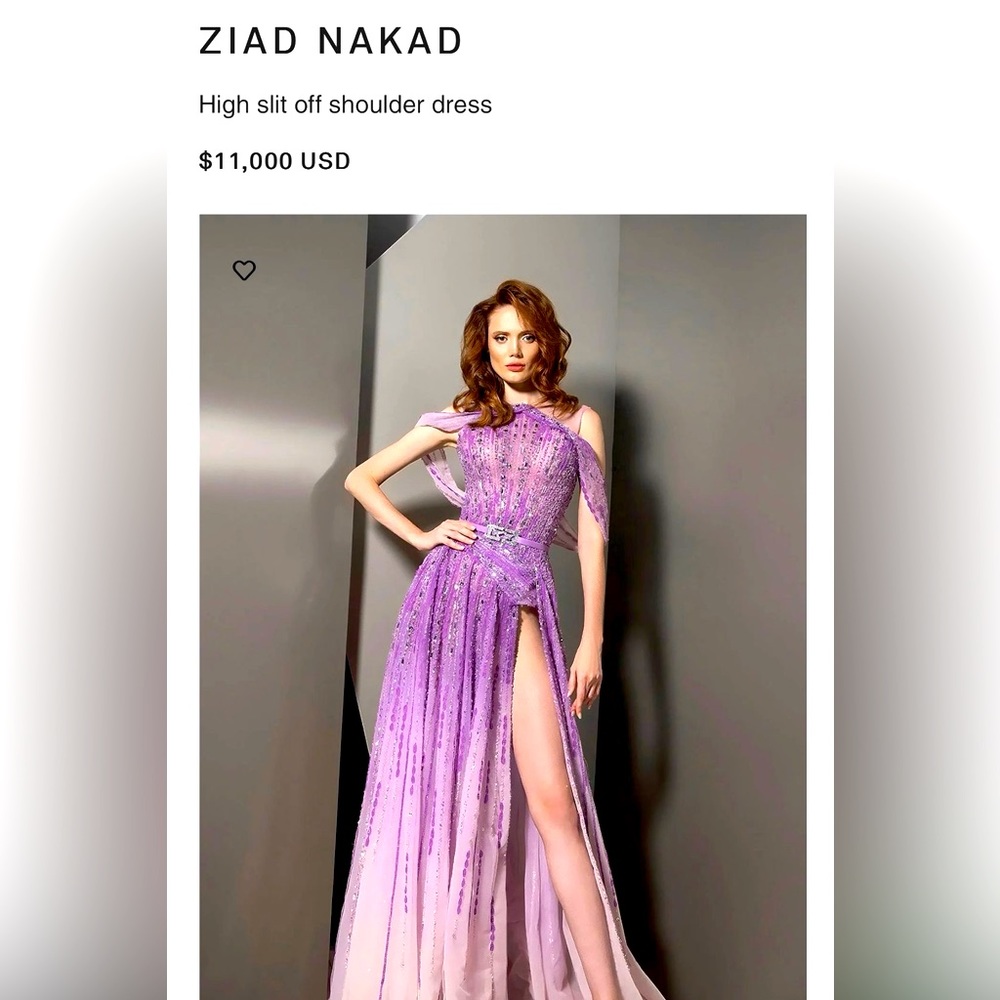 Stunning lilac ZIAD NAKAAD DRESS NEVER WORN